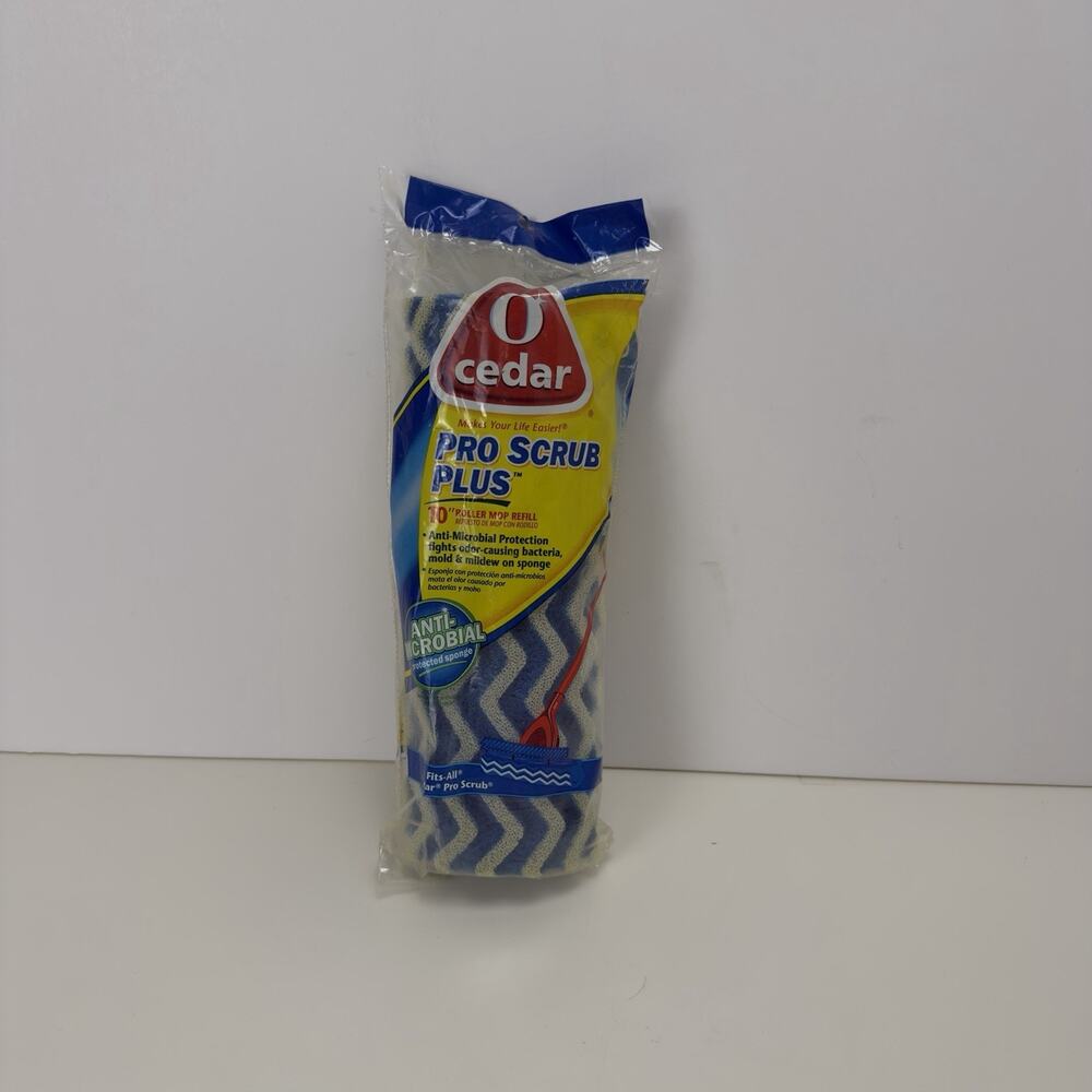 New O Cedar Pro Scrub 10" Roller Mop Refill Wave Sponge Head Replacement
